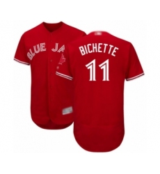 Men's Toronto Blue Jays #11 Bo Bichette Scarlet Alternate Flex Base Authentic Collection Alternate Baseball Player Jersey