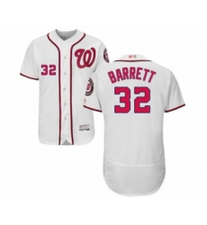Men's Washington Nationals #32 Aaron Barrett White Home Flex Base Authentic Collection Baseball Player Jersey