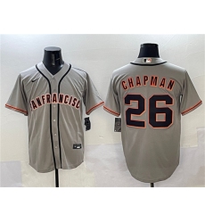 Men's San Francisco Giants #26 Matt Chapman Gray Cool Base Stitched Baseball Jersey