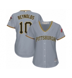 Women's Pittsburgh Pirates #10 Bryan Reynolds Authentic Grey Road Cool Base Baseball Player Jersey