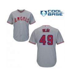 Youth Los Angeles Angels of Anaheim #49 Adalberto Mejia Authentic Grey Road Cool Base Baseball Player Jersey