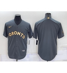 Men's Toronto Blue Jays Blank Grey 2022 All Star Stitched Cool Base Nike Jersey