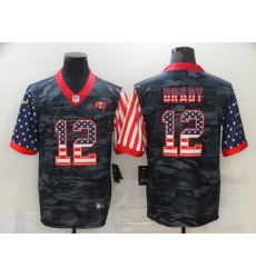 Men's Tampa Bay Buccaneers #12 Tom Brady Camo Flag Nike Limited Jersey