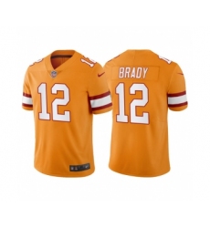 Men's Tampa Bay Buccaneers #12 Tom Brady Orange Vapor Untouchable Limited Stitched Jersey