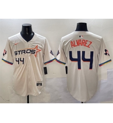 Men's Houston Astros #44 Yordan Alvarez Cream 2025 City Connect With Texas Limited Stitched Baseball Jersey
