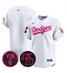 Men's Los Angeles Dodgers Blank White 2026 Mother’s Day Vapor Premier Limited Stitched Baseball Jersey