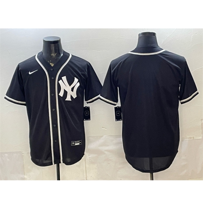 Men's New York Yankees Blank 2026 Fashion Replica Black Out Stitched Baseball Jersey