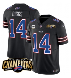 Men's Buffalo Bills #14 Stefon Diggs Black 2023 F.U.S.E. AFC East Champions With 4-star C Football Stitched Jersey