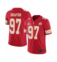 Youth Kansas City Chiefs #97 Alex Okafor Red 2021 Super Bowl LV Jersey