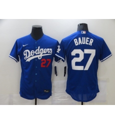 Men's Los Angeles Dodgers #27 Trevor Bauer Blue Nike Home Alternate Official Replica Player Jersey