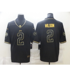 Men's New York Jets #2 Zach Wilson Nike Black Gold Draft First Round Pick Leopard Jersey