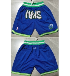 Men's Dallas Mavericks Blue Shorts (Run Small)