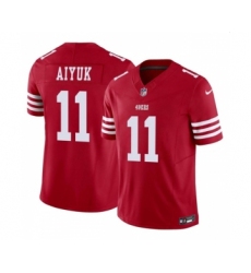 Men's Nike San Francisco 49ers #11 Brandon Aiyuk Red 2023 F.U.S.E. Vapor Limited Football Stitched Jersey