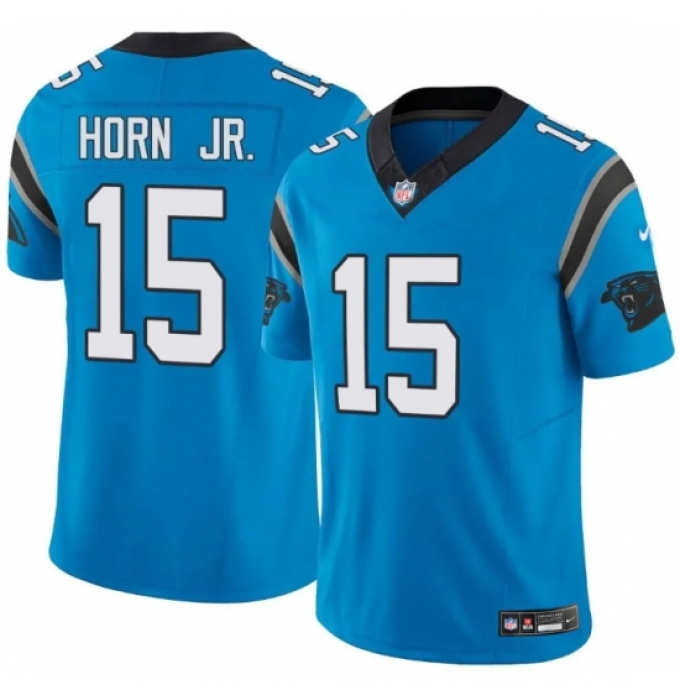 Men's Carolina Panthers #15 Jaycee Horn Nike Blue F U S E Stitched Nike NFL Jersey