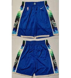 Men's Milwaukee Bucks Blue Shorts (Run Small)