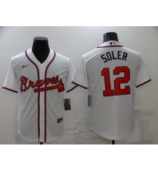 Men's Atlanta Braves #12 Jorge Soler White Nike MLB Jersey