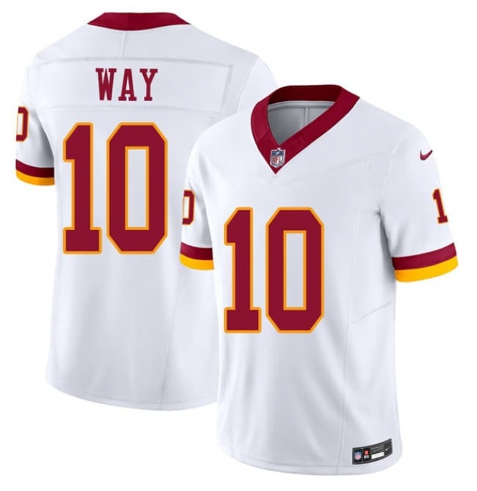 Men's Washington Commanders #10 Tress Way White 2026 F.U.S.E. Vapor Limited Football Stitched Jersey