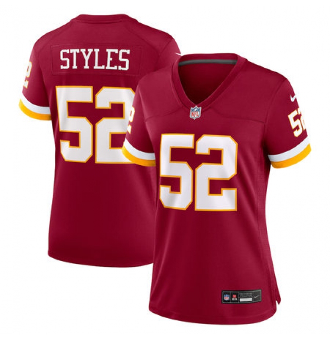 Women's Washington Commanders #52 Sonny Styles Nike Burgundy Game Jersey