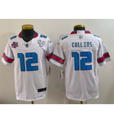 Youth Houston Texans #12 Nico Collins White 2026 25th Anniversary F.U.S.E. Rivalries Collection Limited Stitched Football Jersey