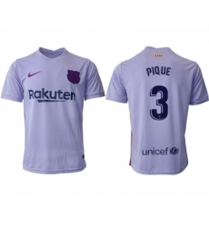 Men 2021-2022 Club Barcelona away aaa version purple 3 Soccer Jersey