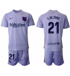 Men 2021-2022 Club Barcelona away purple blank Soccer Jersey