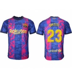 Men 2021-2022 Club Barcelona blue training suit aaa version 23 Soccer Jersey