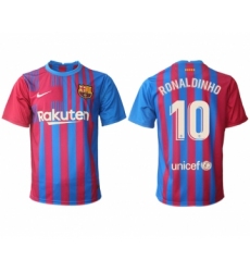 Men 2021-2022 Club Barcelona home aaa version red 10 Nike Soccer Jerseys