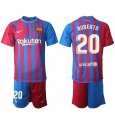 Men 2021-2022 Club Barcelona home red 20 Nike Soccer Jerseys