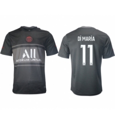 Men 2021-2022 Club Paris St German Second away aaa version black 11 Soccer Jersey