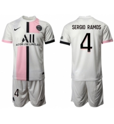 Men 2021-2022 Club Paris St German away white 4 Soccer Jersey