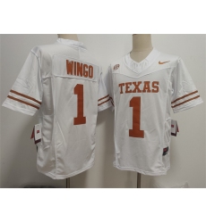 Men's Texas Longhorns #1 Ryan Wingo White 2026 F.U.S.E. Stitched Jersey