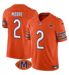 Men's Chicago Bears #2 D.J. Moore Orange 2025 F.U.S.E. With VMH Vapor Untouchable Limited Football Stitched Jersey