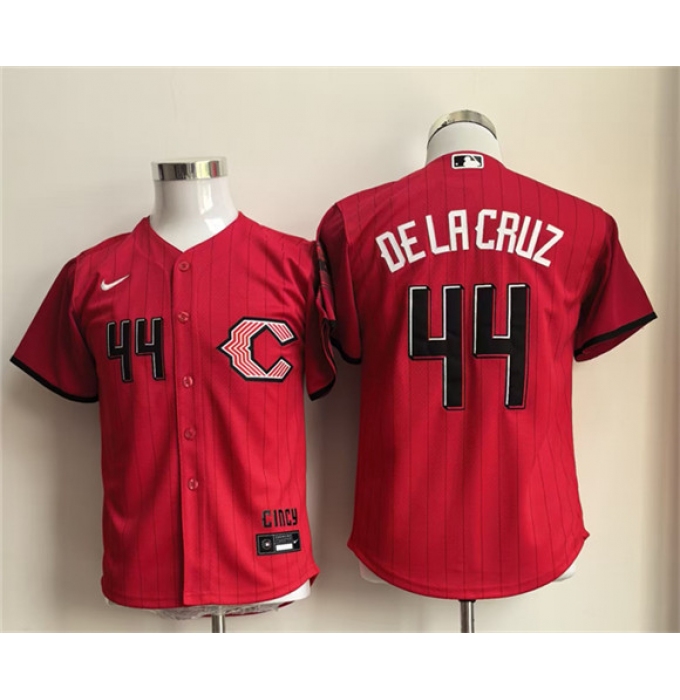 Youth Cincinnati Reds #44 Elly De La Cruz Red 2026 City Connect Stadium Stitched Baseball Jersey
