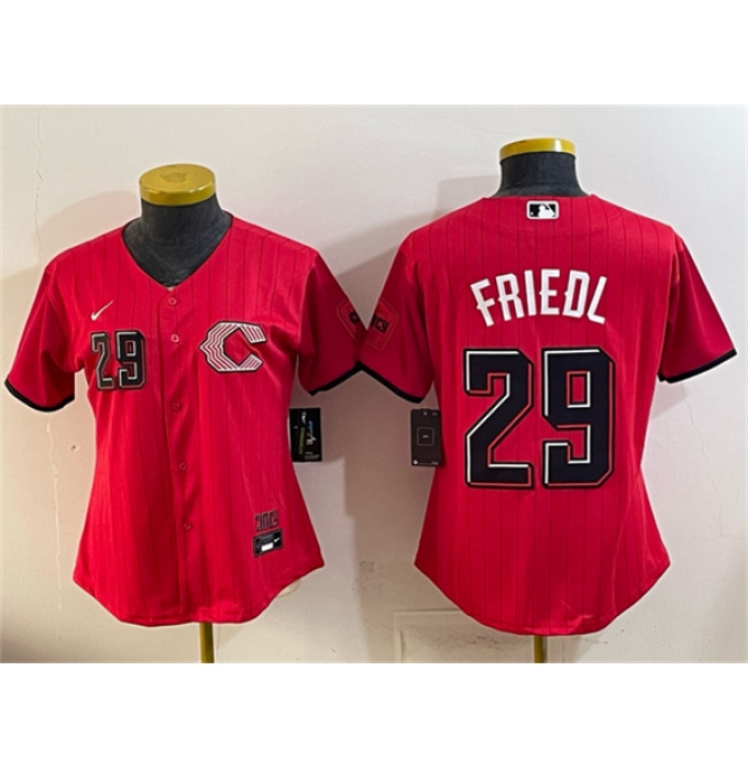 Youth Cincinnati Reds #29 TJ Friedl Red 2026 City Connect Stadium Stitched Baseball Jersey