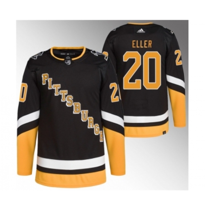 Men's Pittsburgh Penguins #20 Lars Eller Black Stitched Jersey