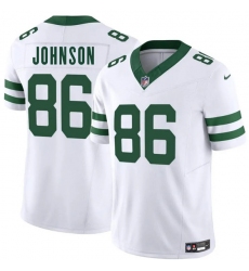 Men's New York Jets #86 Neal Johnson White 2025 F.U.S.E. Vapor Untouchable Limited Football Stitched Jersey