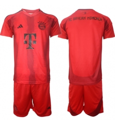 Men's Bayern Munich Custom 2024-25 Red Home Soccer Jersey Suit
