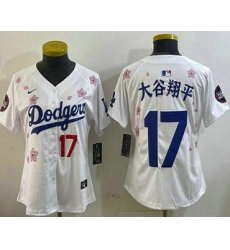 Women's Los Angeles Dodgers #17 Shohei Ohtani White Japanese 2025 Tokyo Series Limited Jersey