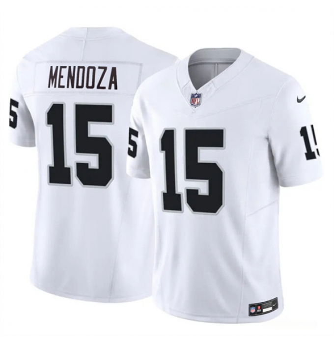 Men's Las Vegas Raiders #15 Fernando Mendoza White 2026 Draft F.U.S.E. Vapor Untouchable Limited Football Stitched Jersey