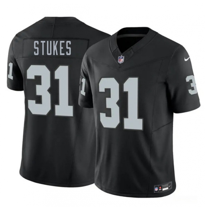 Men's Las Vegas Raiders #31 Treydan Stukes Black 2026 F.U.S.E. Vapor Untouchable Limited Football Stitched Jersey