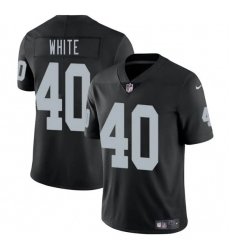 Men's Las Vegas Raiders #40 Devin White Black 2025 Vapor Football Stitched Jersey