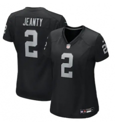 Women's Las Vegas Raiders #2 Ashton Jeanty Black 2025 F.U.S.E. Vapor Stitched Football Jersey