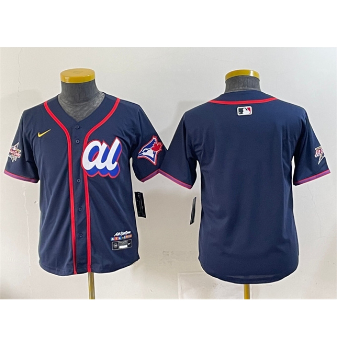 Women's American League Toronto Blue Jays Blank Navy 2025 All-Star Edition Limited Stitched Baseball Jersey(Run Small)