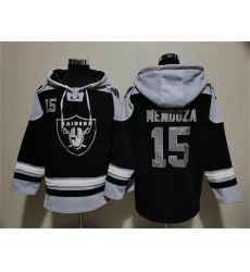 Men's Las Vegas Raiders #15 Fernando Mendoza Black Ageless Must-Have Lace-Up Pullover Hoodie