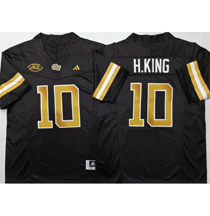 Men's Georgia Tech Yellow Jackets #10 Haynes King Black F.U.S.E. Limited Stitched Jersey