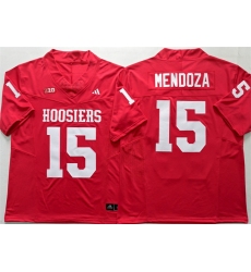 Men's Indiana Hoosiers #15 Fernando Mendoza Red Stitched Basketball Jersey