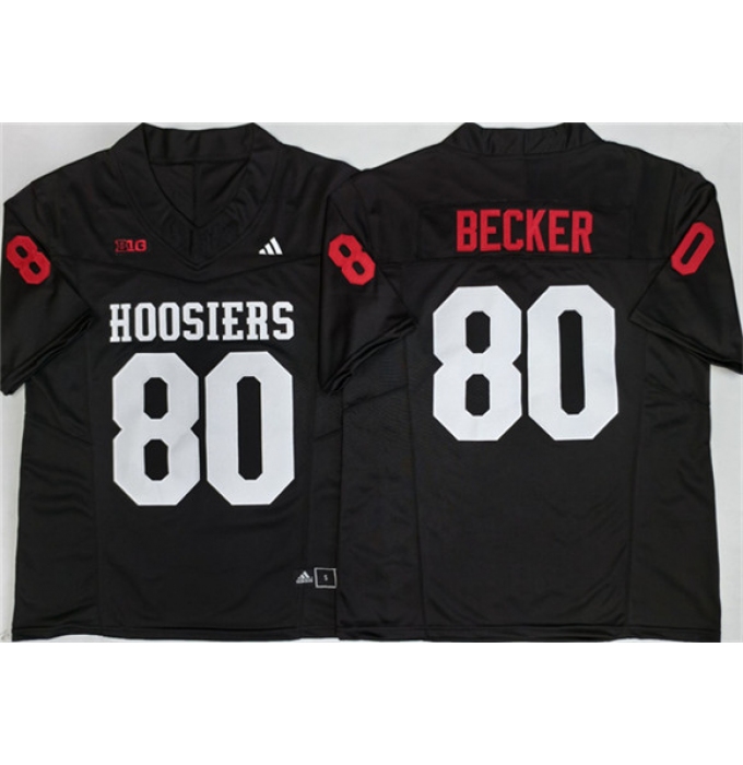 Men's Indiana Hoosiers #80 Charlie Becker Black 2026 F.U.S.E. Stitched Basketball Jersey