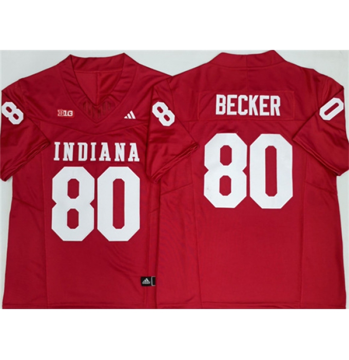 Men's Indiana Hoosiers #80 Charlie Becker Red F.U.S.E. Stitched Basketball Jersey