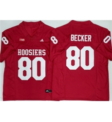 Men's Indiana Hoosiers #80 Charlie Becker Red F.U.S.E. Stitched Basketball Jerseys
