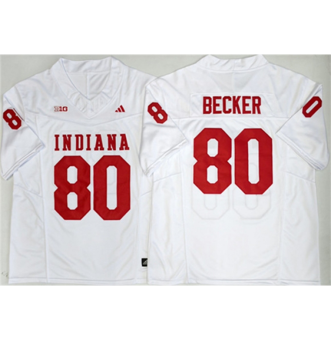 Men's Indiana Hoosiers #80 Charlie Becker White 2026 F.U.S.E. Stitched Basketball Jersey
